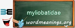 WordMeaning blackboard for myliobatidae